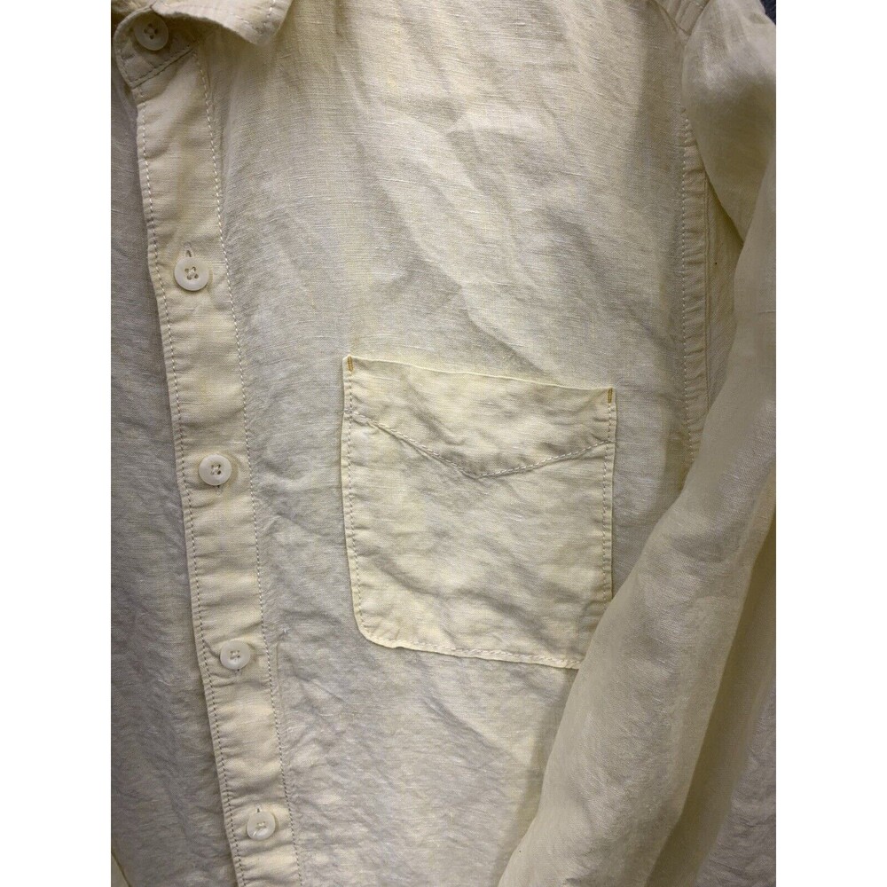 Tommy Bahama 100% Linen Button Up Shirt Men's Size XL Yellow Relax Long Sleeve - Picture 10 of 16